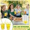 100 Pack Plastic Disposable Cups with Lids and Straws 12 oz Disposable Cups for Juice Water Coffee Summer Party Sports Party Supplies